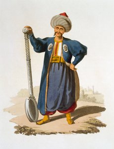 Øsebærer, 1818 (farget akvatint) av English School