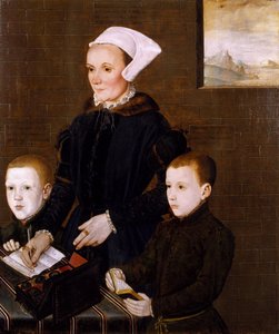 Lady Ingram og hennes to sønner Martin og Steven) av English School av English School