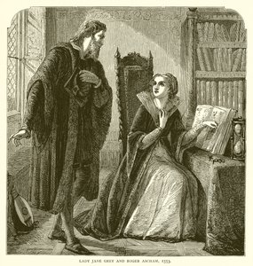 Lady Jane Gray og Roger Ascham, 1553 av English School