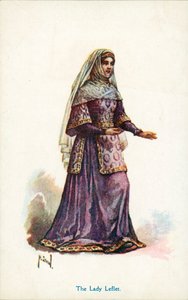 Lady Leflet (fargelitografi) av English School