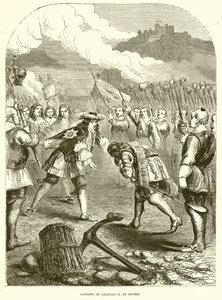 Landing av Charles II. ved Dover av English School
