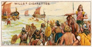Romernes landgang i 55 f.Kr av English School
