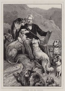 Landseer og hans venner (gravering) av English School