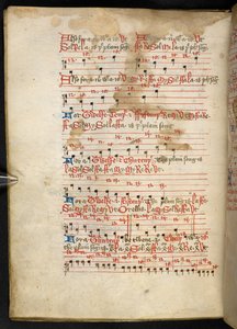 Lansdowne 763, f.112v, Et bind ganske skrevet på vellum i det femtende århundre, og inneholder eldgamle og meget interessante avhandlinger om musikk av forskjellige forfattere. av English School