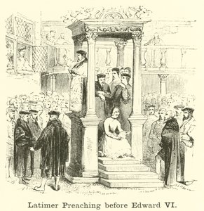 Latimer forkynner før Edward VI av English School
