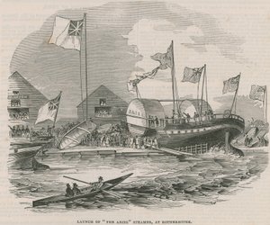 Lansering av Ariel-damperen ved Rotherhithe av English School