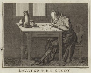 Lavater i sitt arbeidsrom av English School