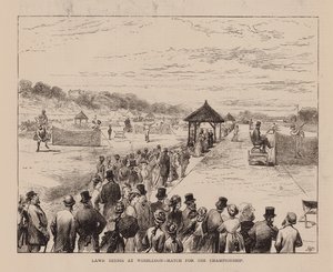 Lawn Tennis på Wimbledon, kamp om mesterskapet (gravering) av English School