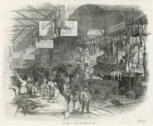 Leadenhall Market på julaften, 1845 av English School