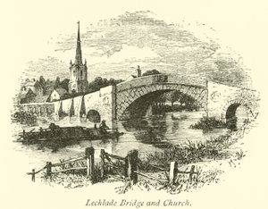 Lechlade-broen og kirken av English School