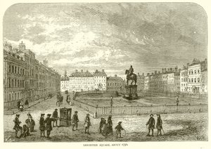 Leicester Square, ca 1750 av English School