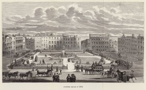 Leicester Square i 1874 av English School