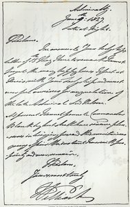 Brev fra William IV til Lady Nelson, 1827, publisert i 