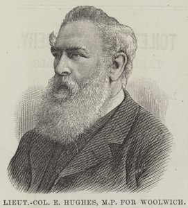 Oberstløytnant E Hughes, MP for Woolwich (gravering) av English School