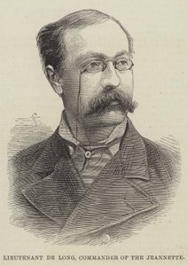 Løytnant de Long, sjef for Jeannette (gravering) av English School