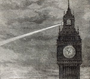 Light on the Clock Tower, Houses of Parliament fra The Illustrated London News, 16. august 1873 av English School