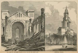 Limehouse Church før og etter brannen av English School