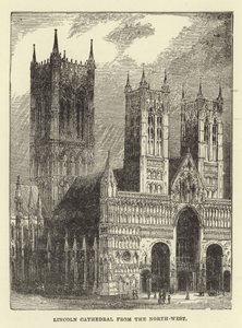 Lincoln Cathedral fra nordvest av English School