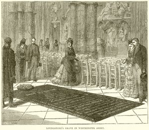 Livingstones Grave i Westminster Abbey av English School