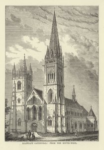 Llandaff Cathedral, fra sørvest av English School