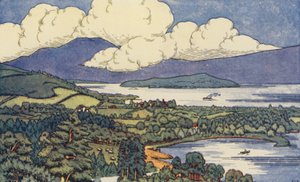 Loch Lomond (farge litho) av English School