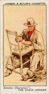 London-figurer: Stolreparatøren (fargelitografi) av English School