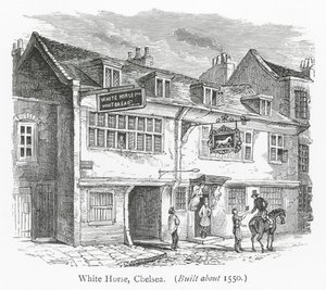 London-klubber: White Horse, Chelsea (gravering) av English School