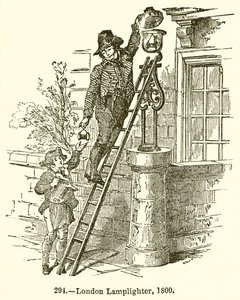 London Lamplighter, 1800 av English School