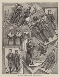 London skoler og institusjoner (gravering) av English School