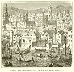 London: The Steelyard, Depot of the Hanseatic Merchants av English School