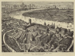 London og Westminster i 1584 av English School