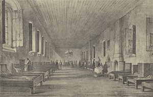 Langt kammer, 1844 (gravyr) av English School