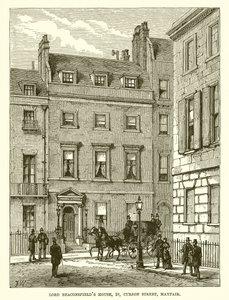 Lord Beaconsfields House, 19, Curzon Street, Mayfair av English School