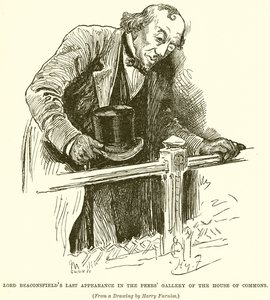 Lord Beaconsfields siste opptreden i Peers Gallery of the House of Commons
