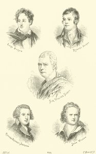 Lord Byron, Robert Burns, Sir Walter Scott, Richard Brinsley Sheridan, John Wilson av English School