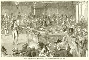 Lord John Russell introduserer det første reformforslaget, 1831 e.Kr av English School