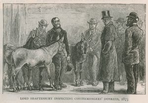 Lord Shaftesbury inspiserer costermongers-esler av English School