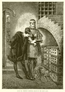 Louis XI besøker kardinal Balue i jernalderen av English School