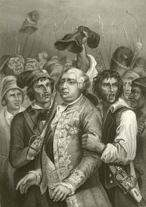 Louis XVI truet av mobben på deres besøk i Tuileriene av English School