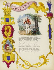 Love & Duty, British Valentines-kort av English School