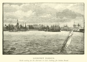 Lowestoft havn. Yachtbygging for inngangen til Lake Lothing, for Oulton Broad av English School