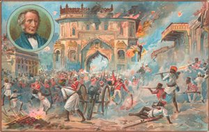 Lucknow, indisk mytteri, 1857 av English School
