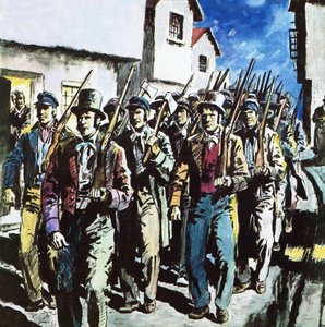 Ludditen marschieren von English School