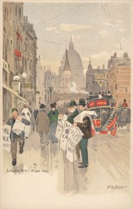 Ludgate Hill, London, papirgutt av English School