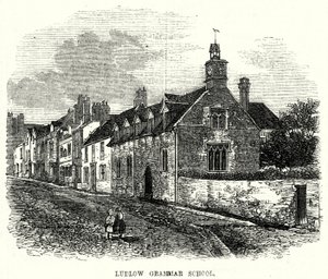 Ludlow Grammar School (gravering) av English School