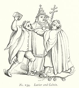 Luther og Calvin (gravering) av English School