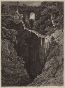 Lydford Bridge (engraving) av English School