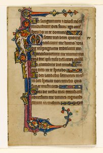MS 1-2005, fol. 80v: En naken musiker, marginal dekorasjon fra Macclesfield Psalter, Use of Sarum, East Anglia, ca. 1330 av English School
