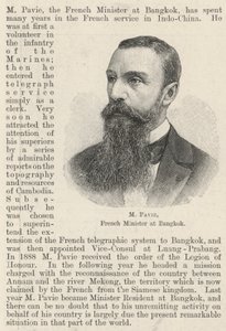 M Pavie, fransk minister i Bangkok (gravering) av English School
