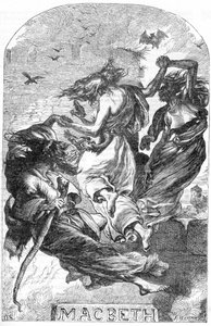 Macbeth - Illustrasjon i "" Completes de William Shakespeare"" 1866 - Illustrasjonene og den generelle formen til denne utgaven er lånt fra Cassells illustrerte Shakespeare, utgitt i London av English School